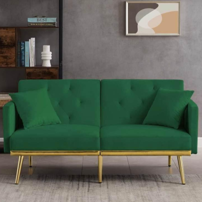 Velvet Sofa Green 1pcs