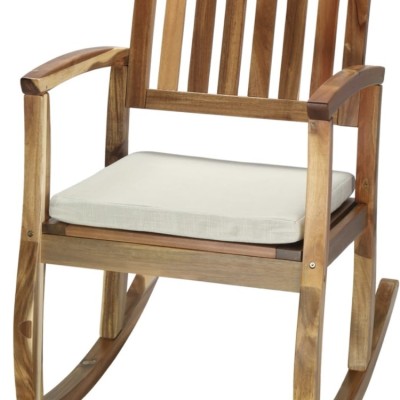 Wooden rocking chair with seat cushion, 1 pcs