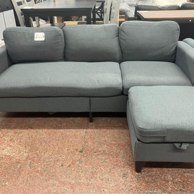 Convertible Sectional Sofa Couch, L-Shaped Couch with Modern Fabric for Small Space 3-Seater Light Gray， 1 pcs