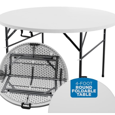 Folding round table, 1 pcs