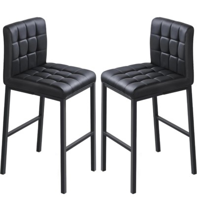 Metal Legs PU Leather Modern Upholstered Counter Height Stool for Kitchen Island Counter, 1pcs $30, 2pcs $59.99 